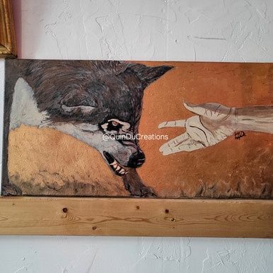 "Reluctant Trust" Original Acrylic Painting on Canvas 2018