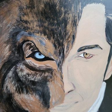 "Metamorphosis" &amp; "Maskulinity" Original Acrylic Paintings