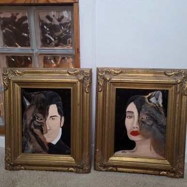 &quot;Metamorphosis&quot; &amp; &quot;Maskulinity&quot; Original Acrylic Paintings