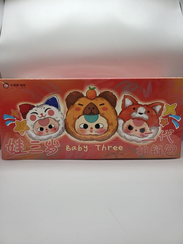 Baby Three – 2nd Gen Zipper Bag Plush Series (Full Case – 6 Blind Boxes)