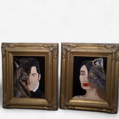 "Metamorphosis" &amp; "Maskulinity" Original Acrylic Paintings