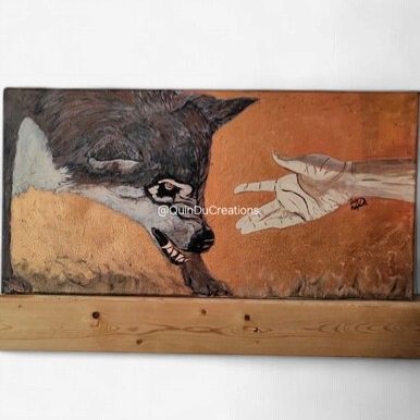 "Reluctant Trust" Original Acrylic Painting on Canvas 2018