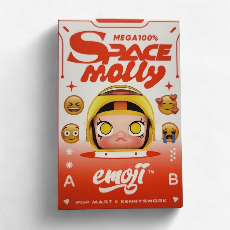 POP MART Space Molly – Emoji Series (Mega100%) Blind Box (Single)