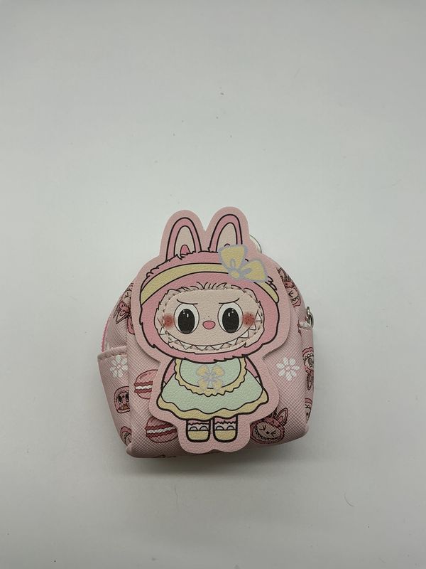 Pink Character Mini Backpack Coin Purse / Keychain Bag — Cute Cartoon Face