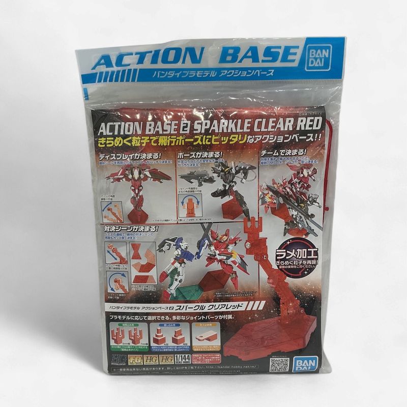 Bandai Action Base 2 Display Stand – Clear Color Variants (1/144)