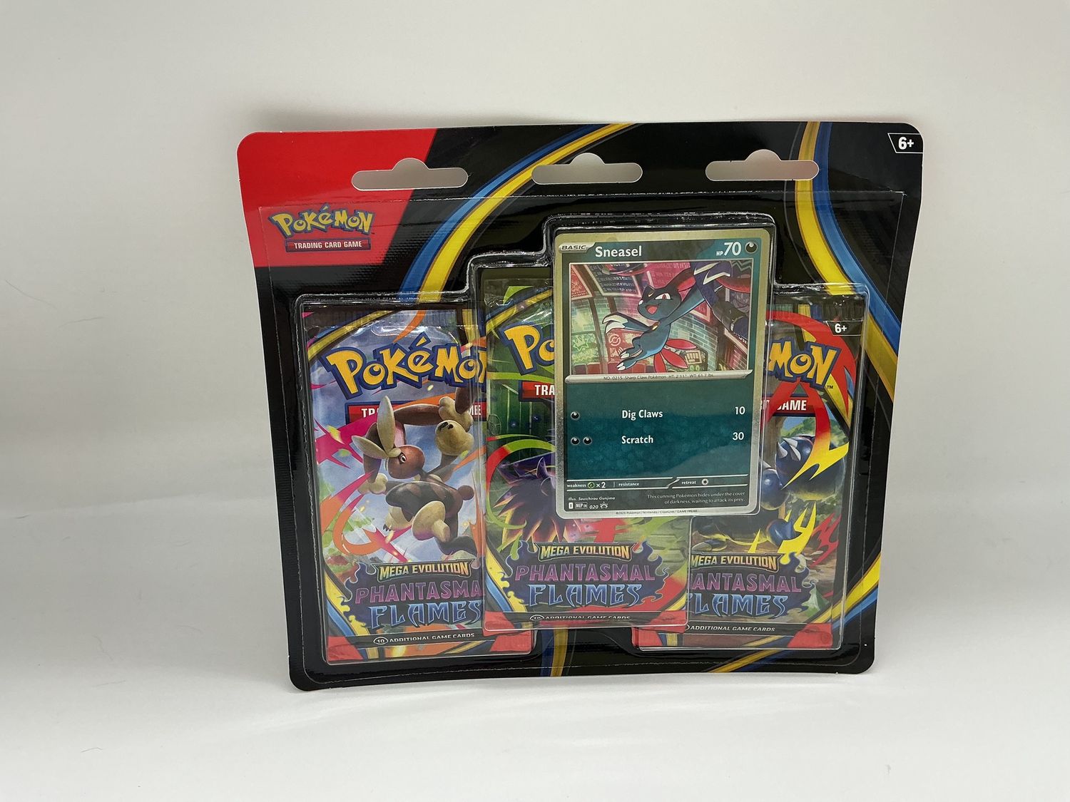 Pokémon TCG: Mega Evolution – Phantasmal Flames 3-Pack Blister (Sneasel Promo)