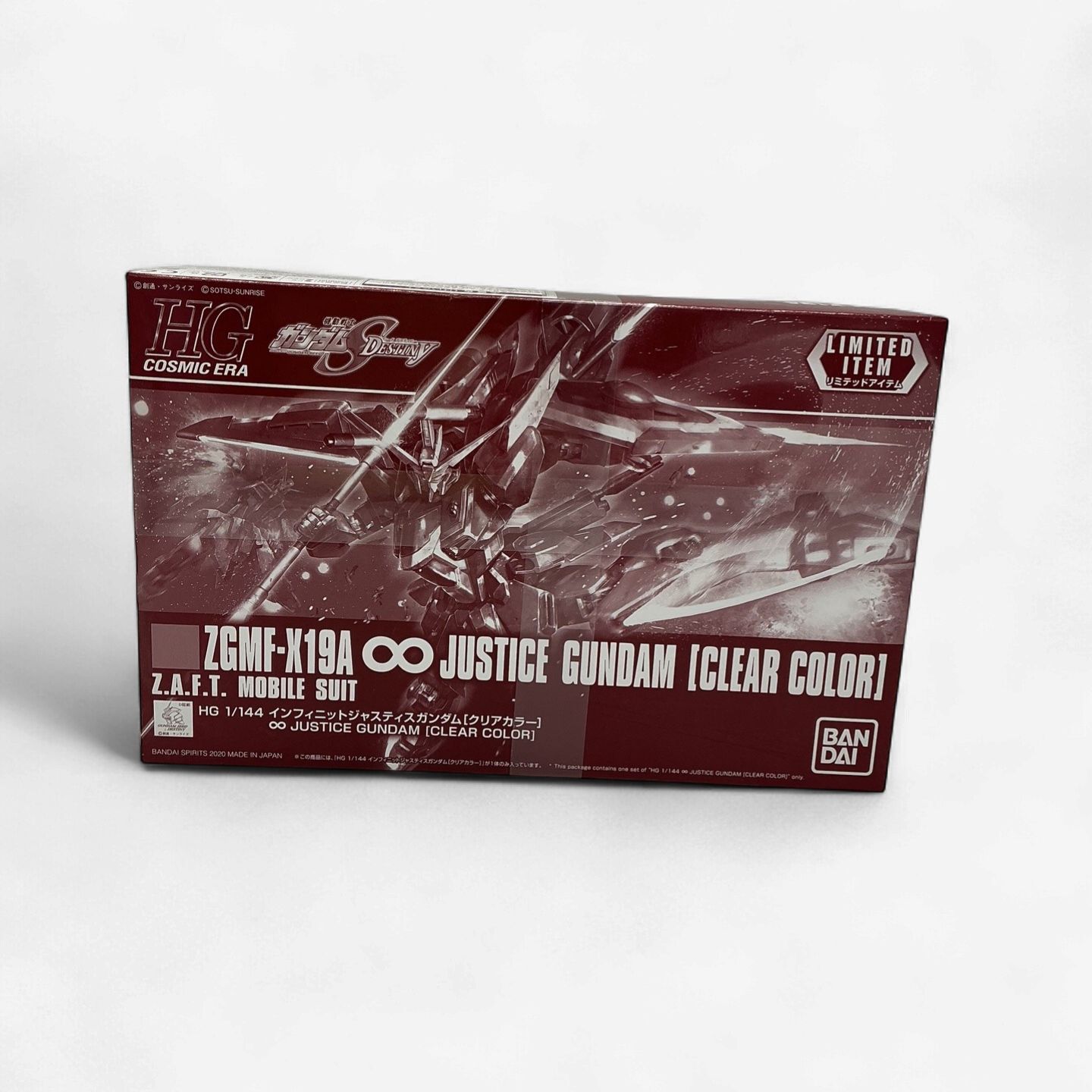 HG 1/144 Gundam Base Limited  ZGMF-X19A ∞ Justice Gundam [Clear Color]