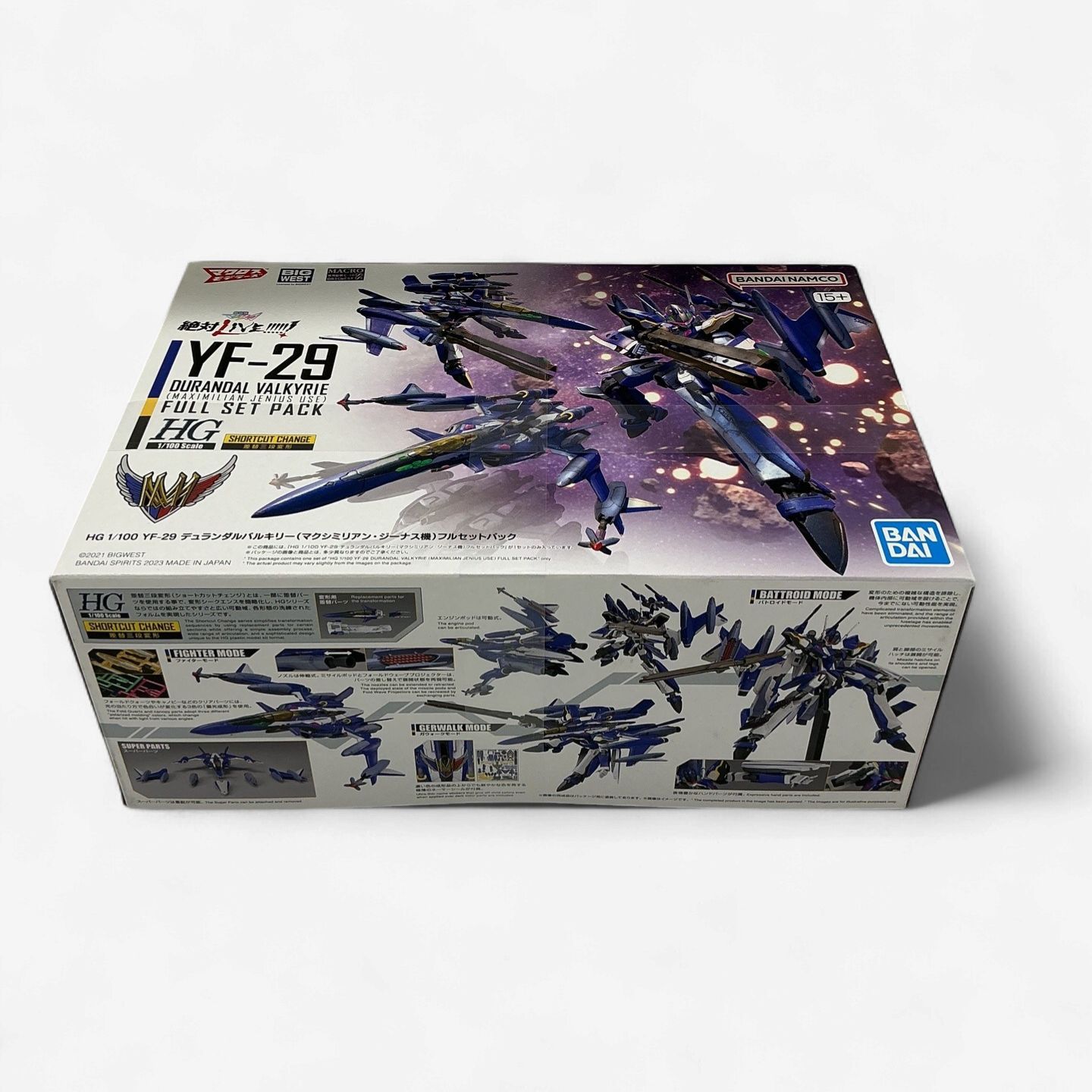 Bandai HG 1/100 YF-29 Durandal Valkyrie (Maximilian Jenius Use) Full Set Pack Model Kit