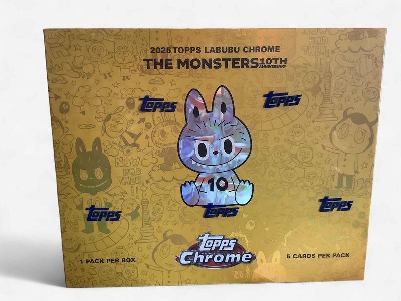 Topps Chrome The Monsters 10th Anniversary (Labubu) Trading Cards – Sealed Pack