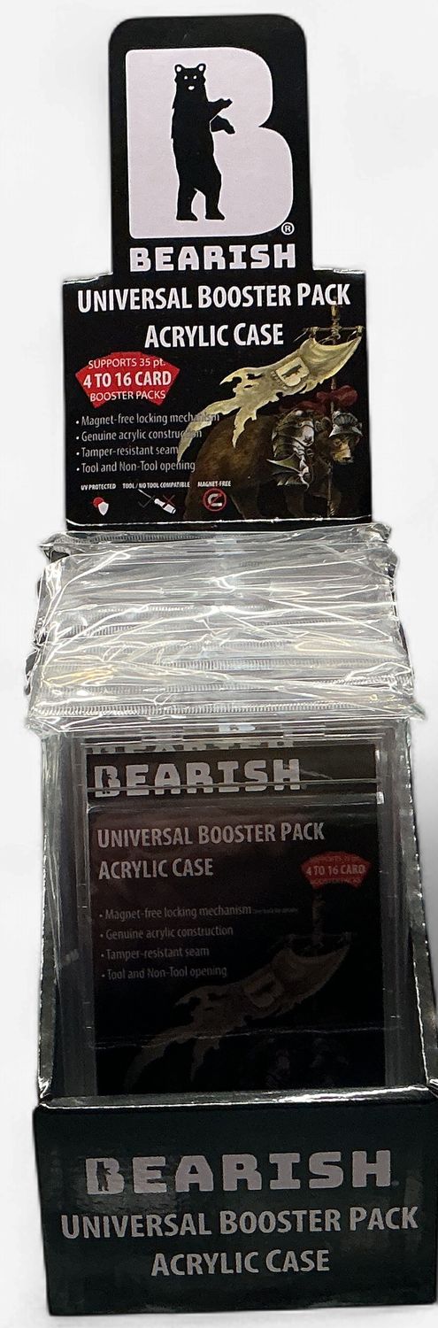 Bearish Acrylic Case for Standard Booster Packs (4-16 cards)