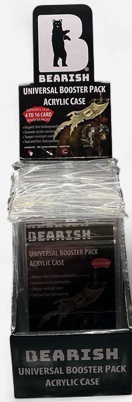 Bearish Acrylic Case for Standard Booster Packs (4-16 cards)