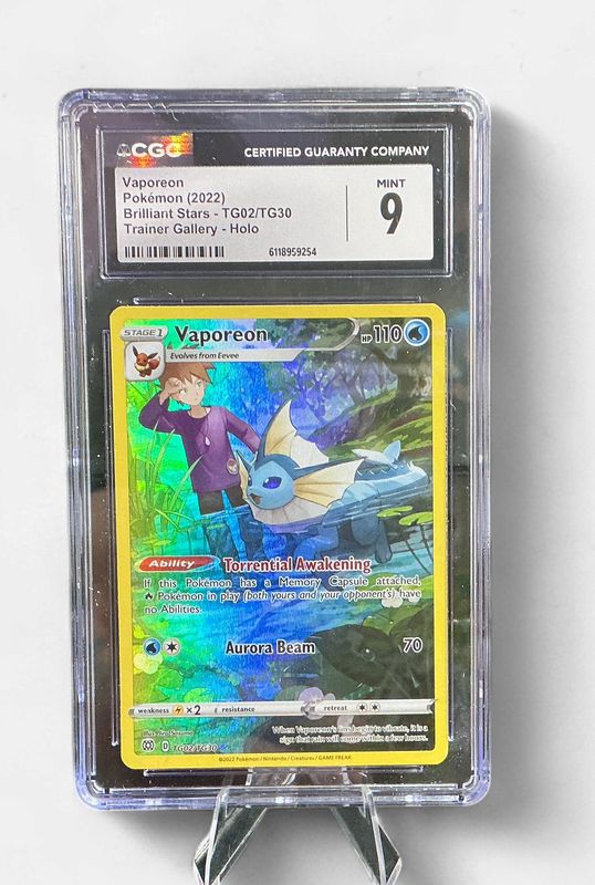 CGC Mint 9 Vaporeon TG02