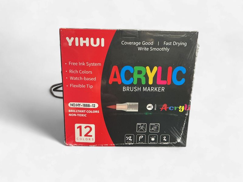 Acrylic Paint Marker Set: 12-Piece