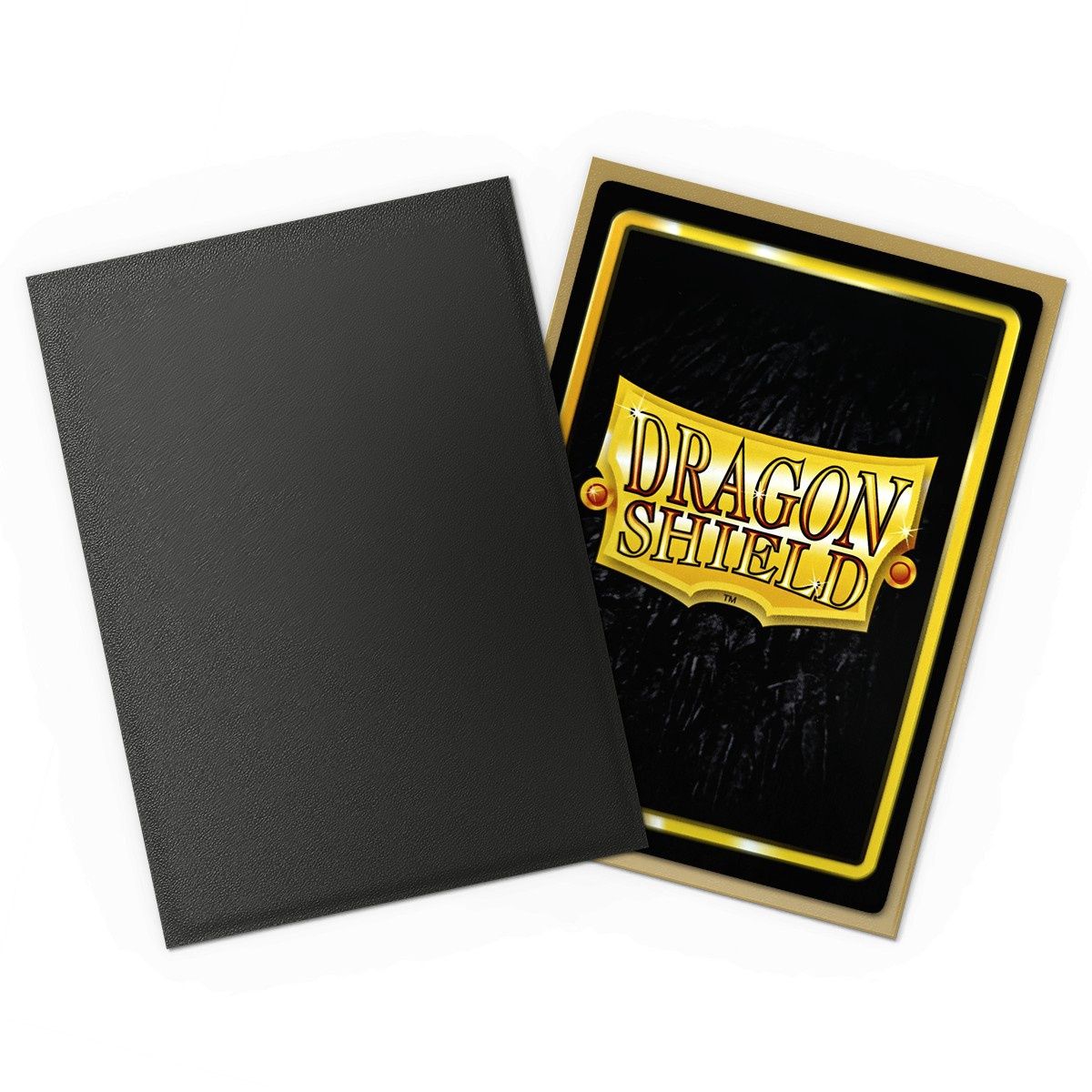 Dragon Shield Sleeves: Standard Matte Dual - Black &amp; Gold 100CT