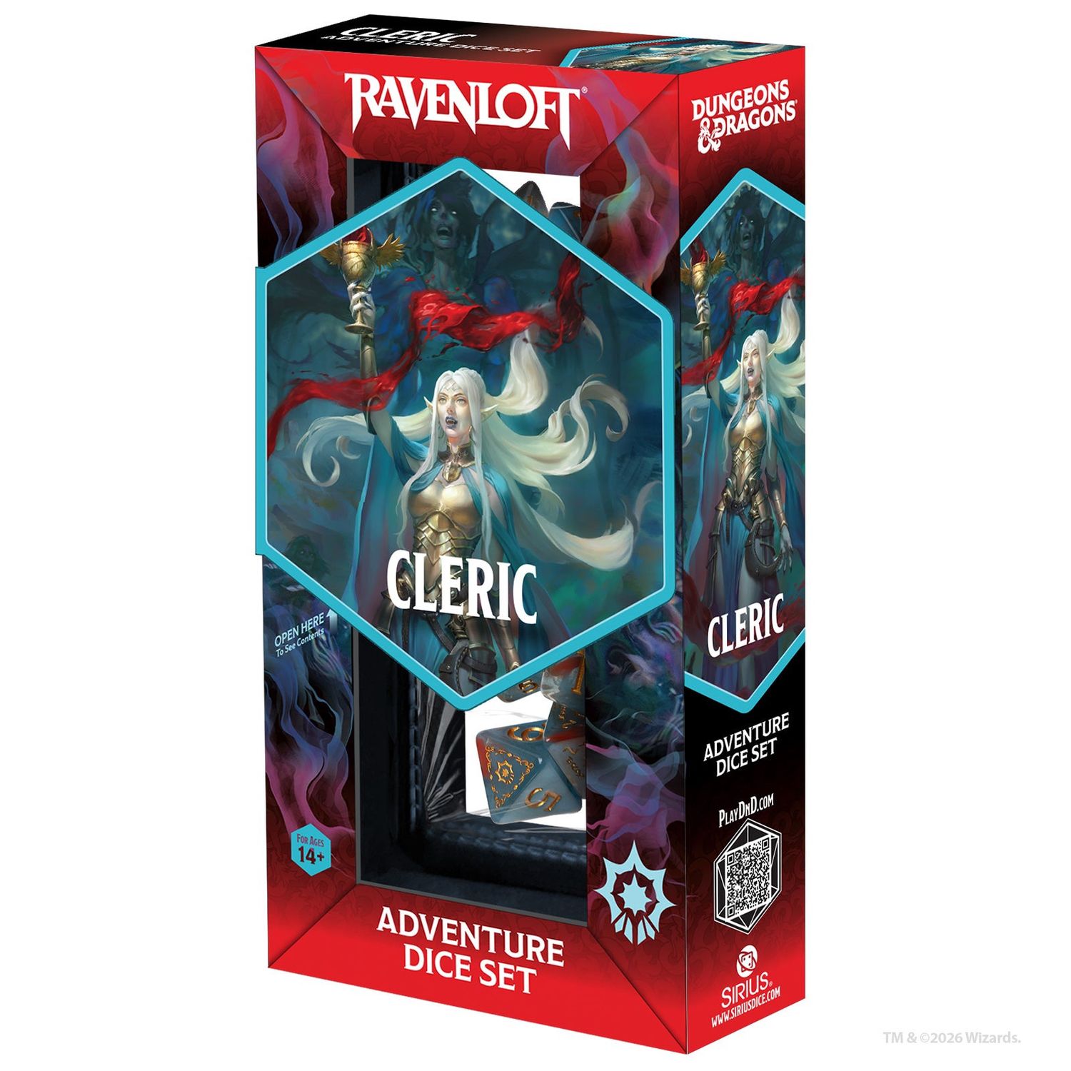 D&amp;D Adventure Dice - Cleric: Light Blue, Red