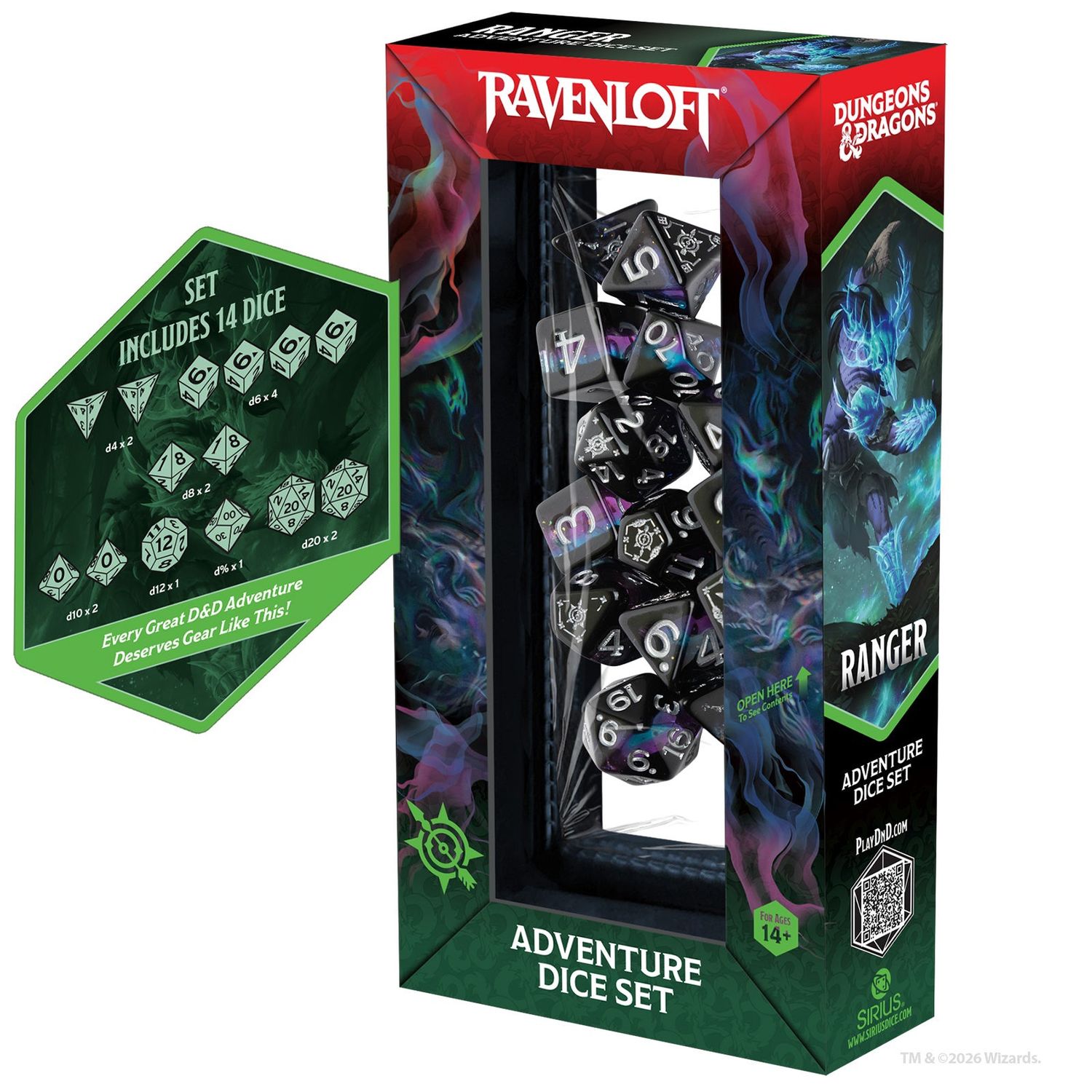 D&amp;D Adventure Dice - Ranger: Black, Blue