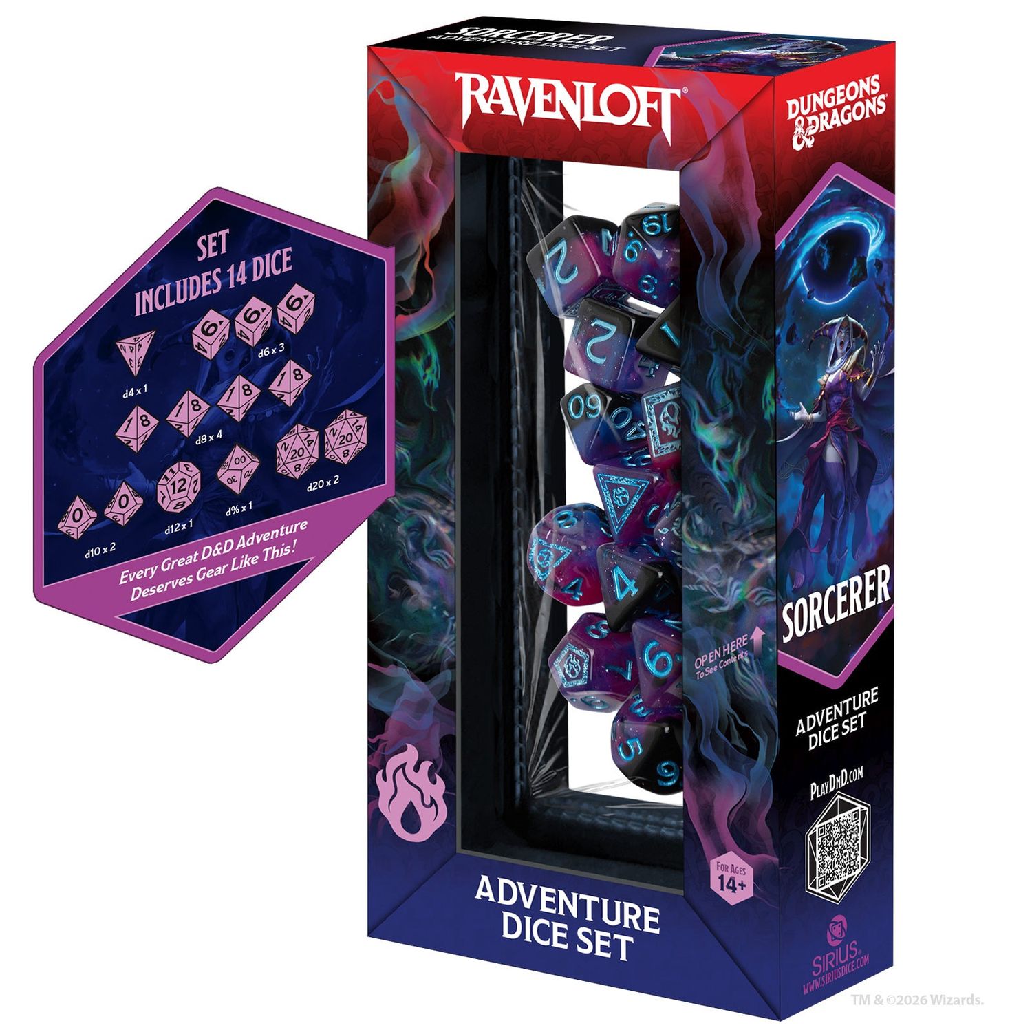 D&amp;D Adventure Dice - Sorcerer: Purple