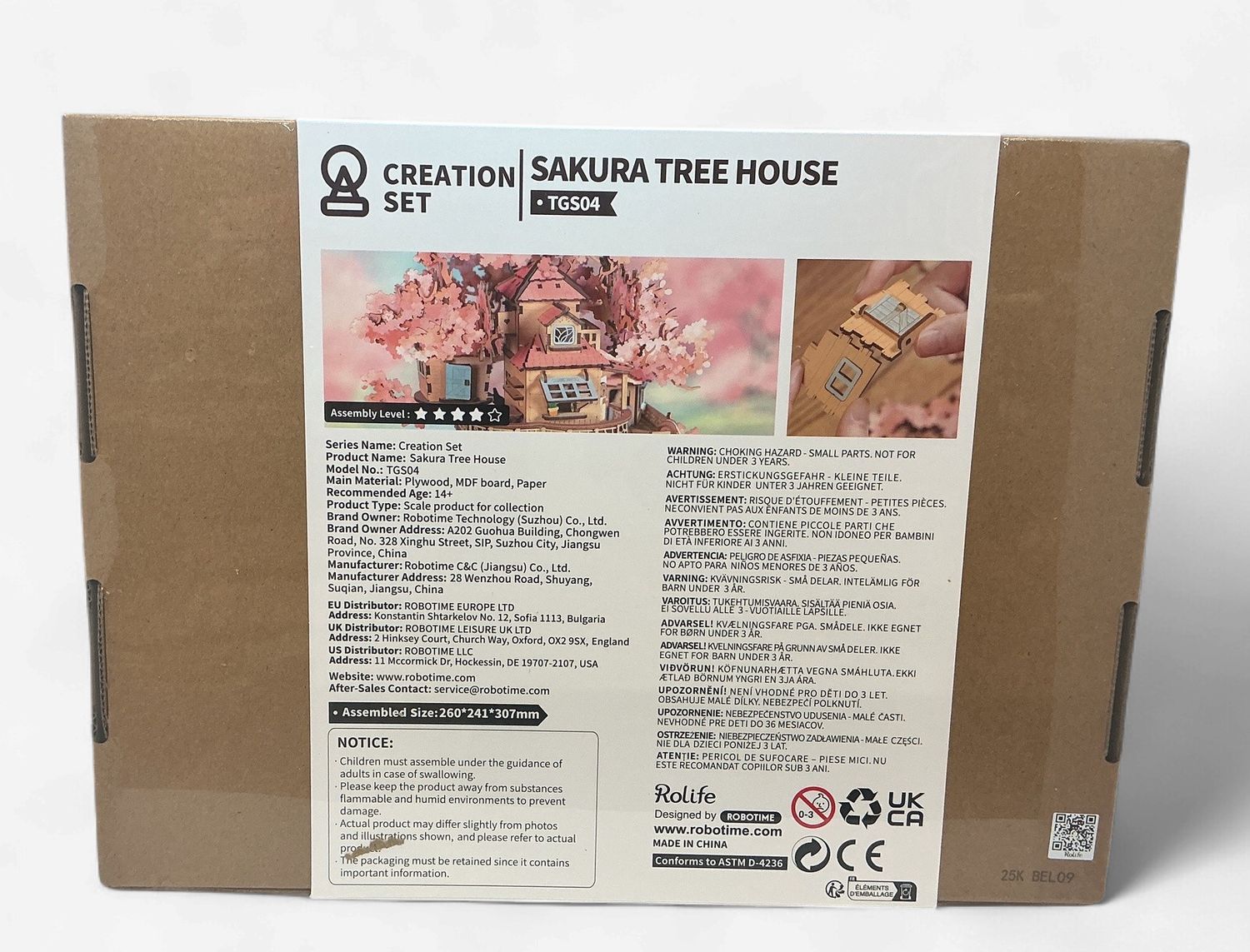 Rolife 3D Puzzle Creation Set: Sakura Tree House