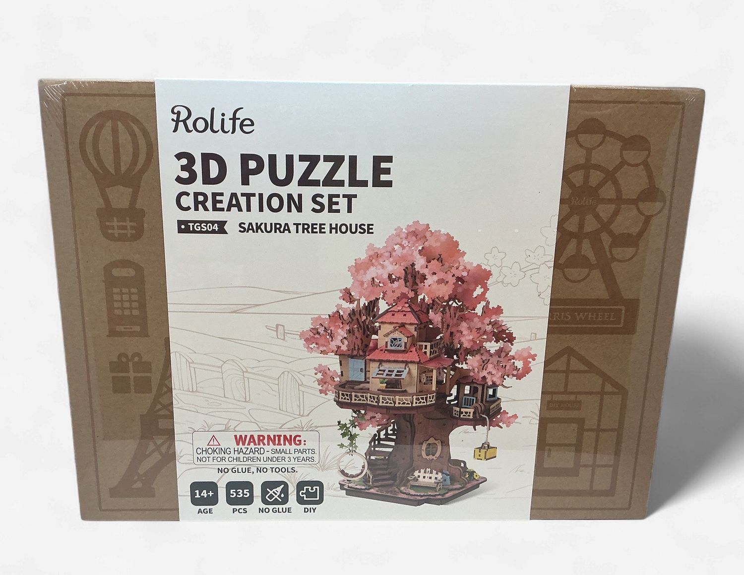 Rolife 3D Puzzle Creation Set: Sakura Tree House