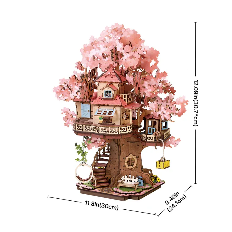 Rolife 3D Puzzle Creation Set: Sakura Tree House