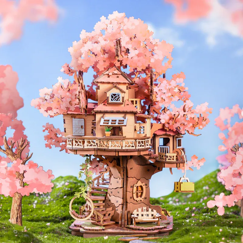 Rolife 3D Puzzle Creation Set: Sakura Tree House