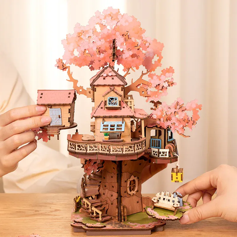 Rolife 3D Puzzle Creation Set: Sakura Tree House