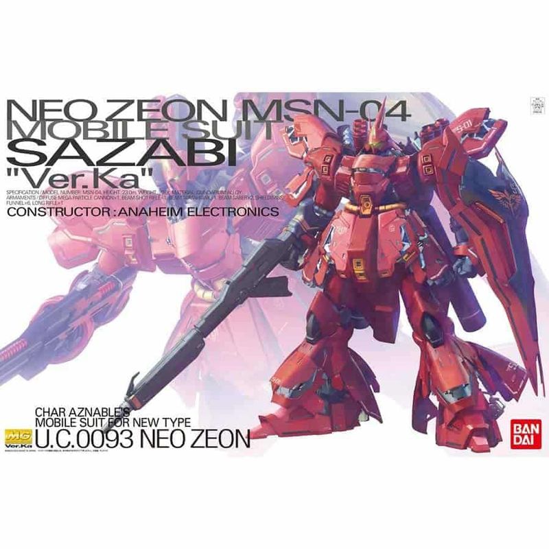 BANDAI HOBBY MG: CHAR'S COUNTERATTACK: SAZABI (VER. KA) (1:100) (GUNPLA MODEL KIT)