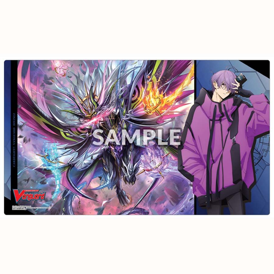 BUSHI SUPPLIES: RUBBER PLAYMAT VOLUME 12: CARDFIGHT!! VANGUARD DIVINEZ DELUXE FINALS: DESIGN B: MICHIRU AND DRAJEWELED MAGUS