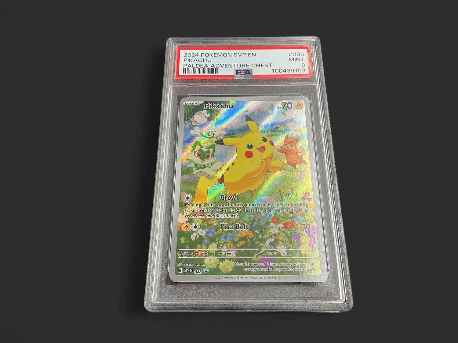 PSA 9 Pikachu Adventure Chest #088