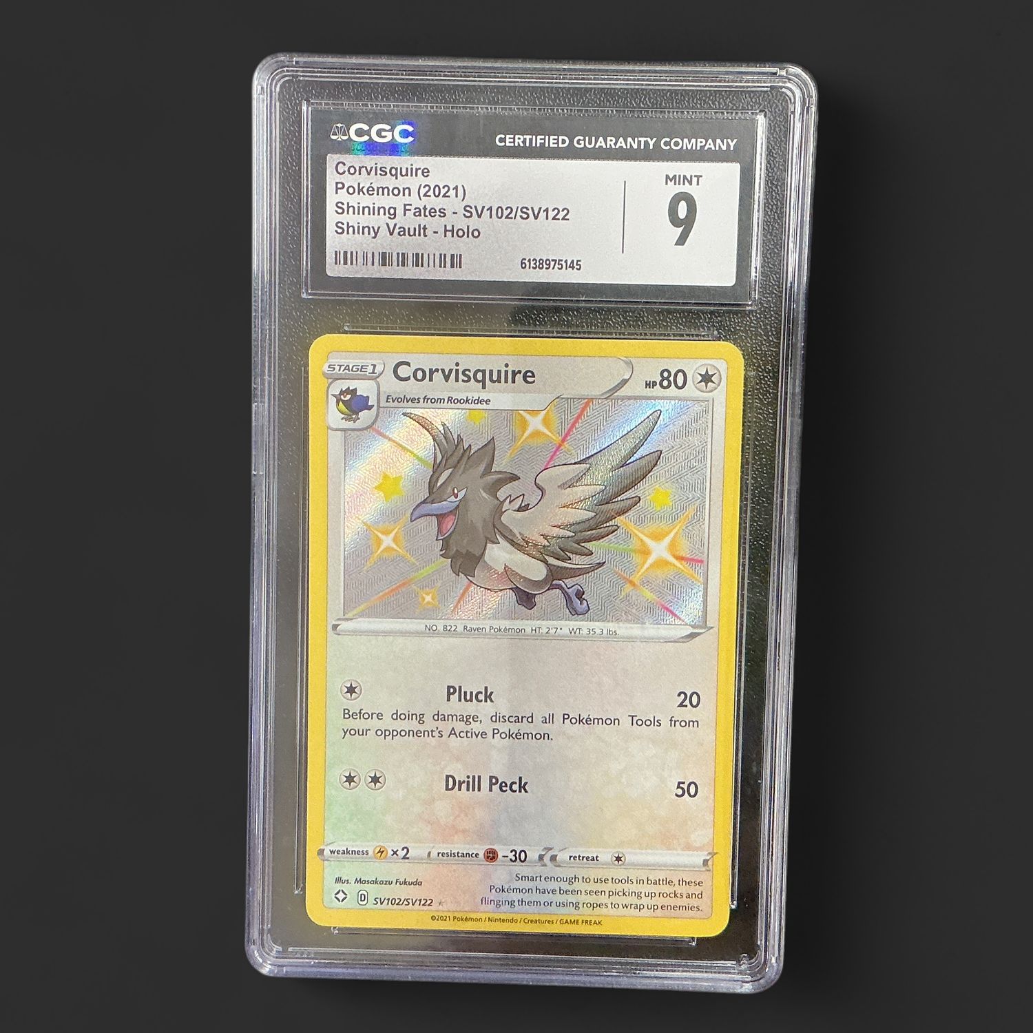 CGC Mint 9 Corvisquire Shining Fates-SV102/SV122