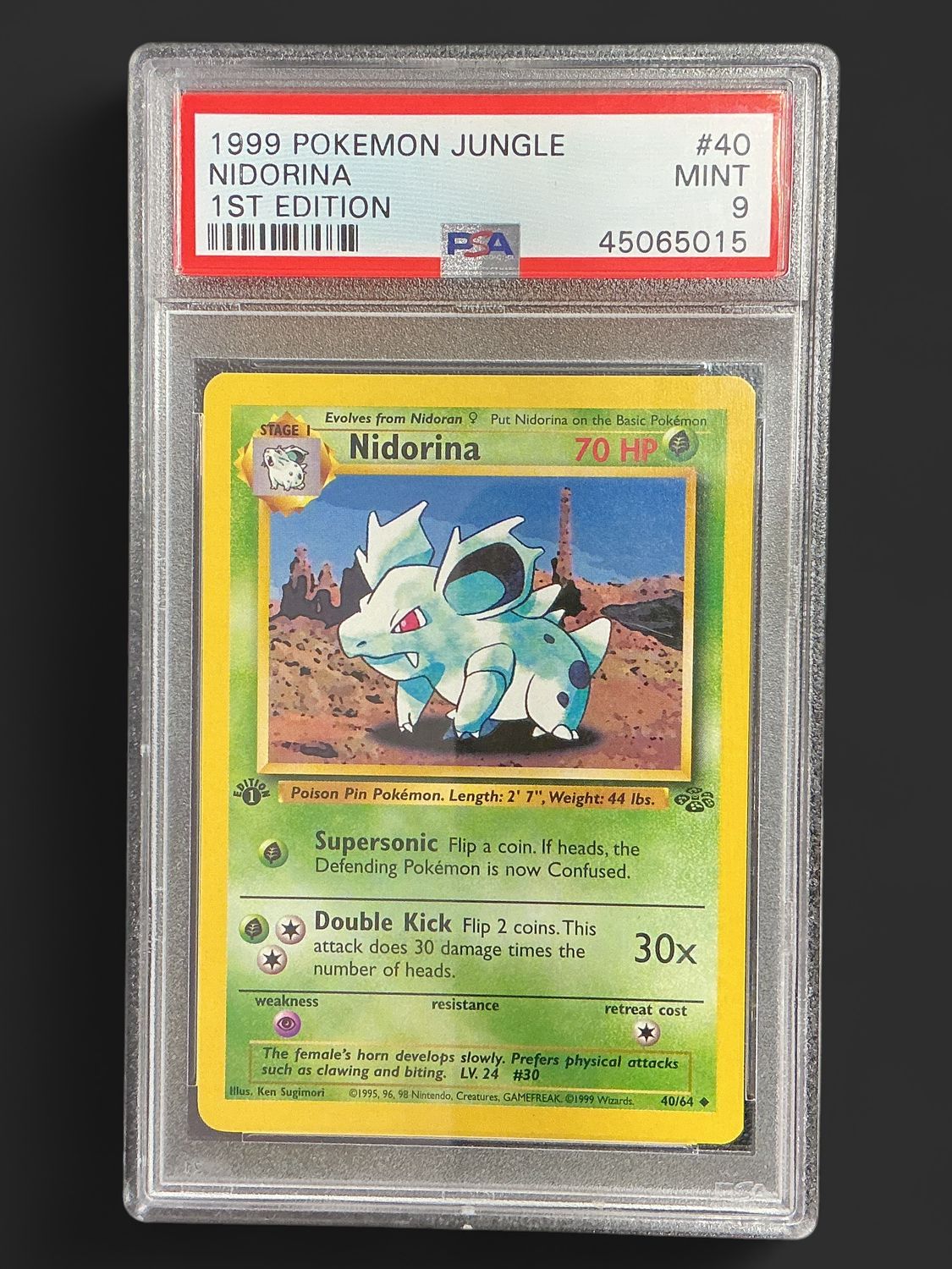 PSA Mint 9 Nidorina 1999 1st Edition