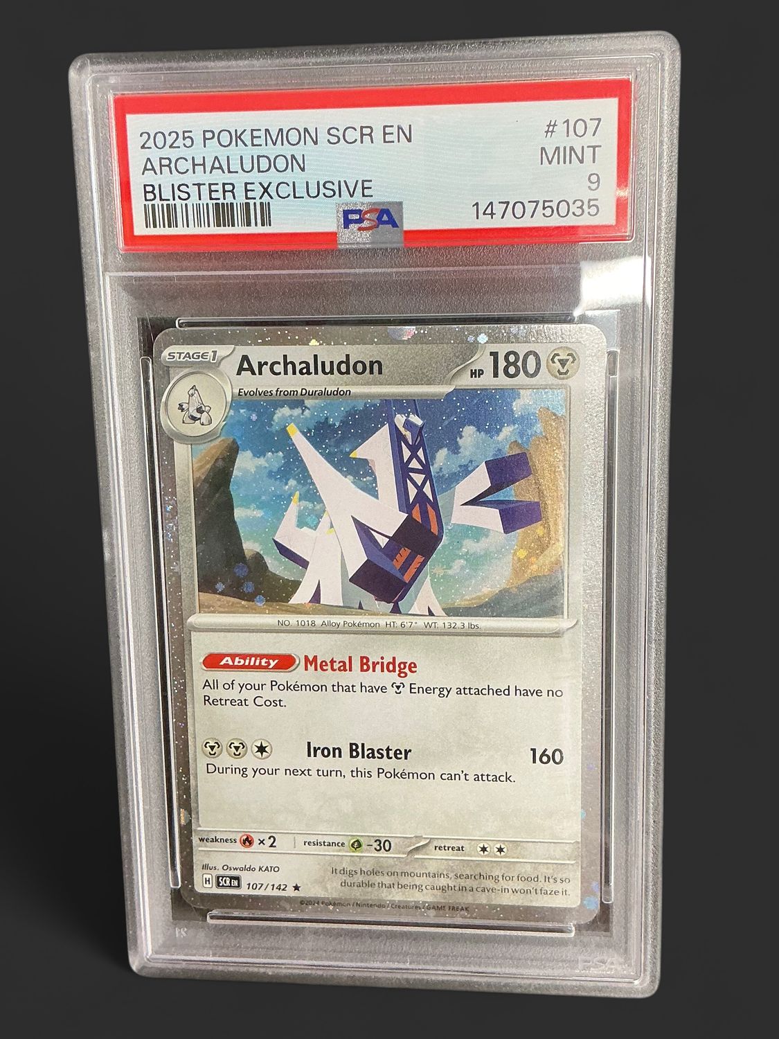 PSA Mint 9 2025 Archaludon #107