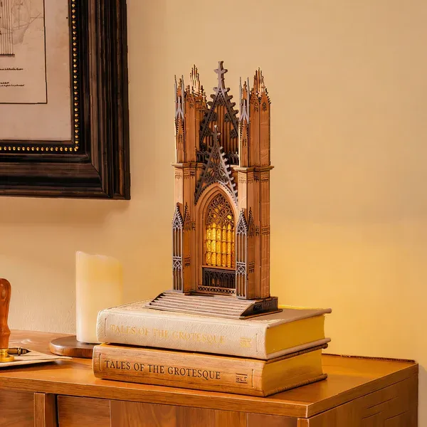 Rolife Twin-Tower Cathedral 3D Wooden Puzzle