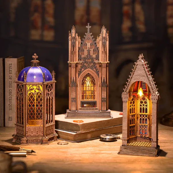 Rolife Geometric Cathedral 3D Wooden Puzzle