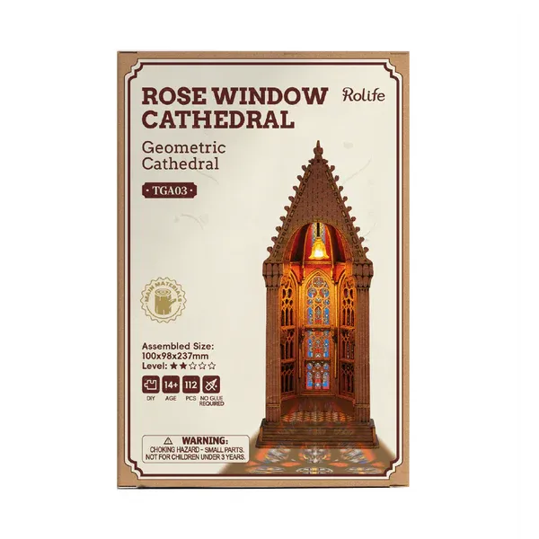Rolife Geometric Cathedral 3D Wooden Puzzle