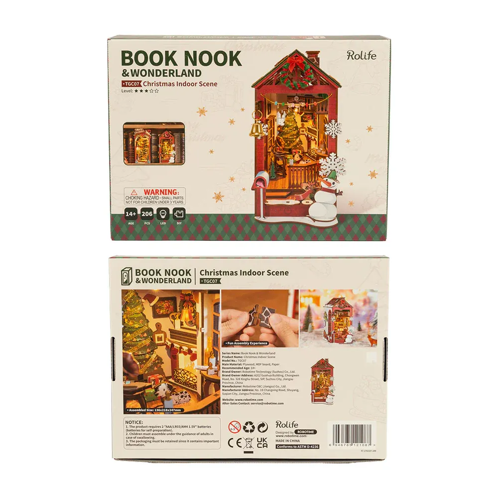 Rolife Book Nook &amp; Wonderland Christmas Indoor Scene