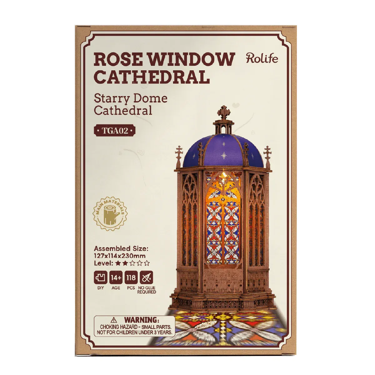 Rolife Starry Dome Cathedral 3D Wooden Puzzle