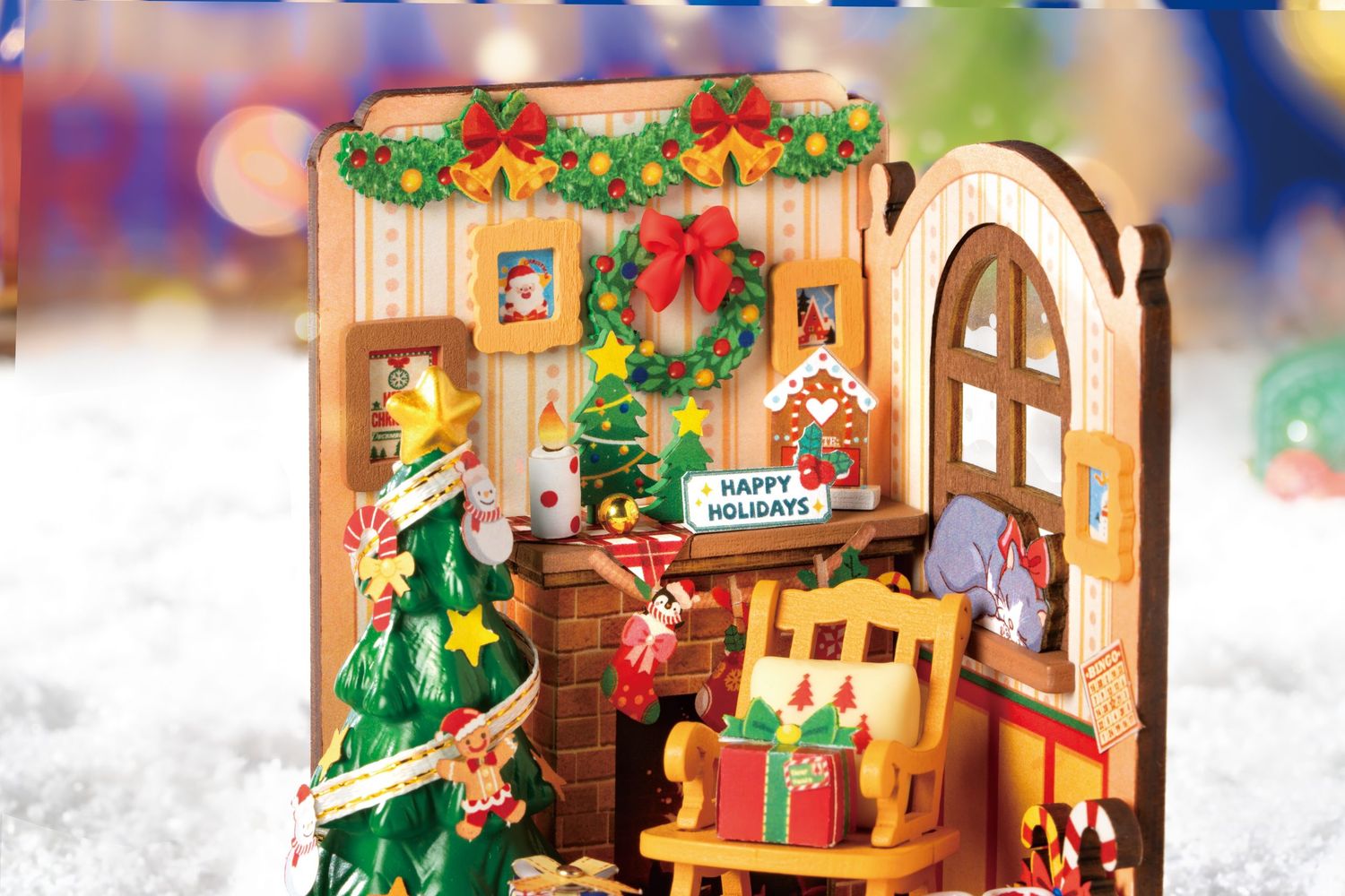 Rolife DIY Miniature Christmas Fireplace