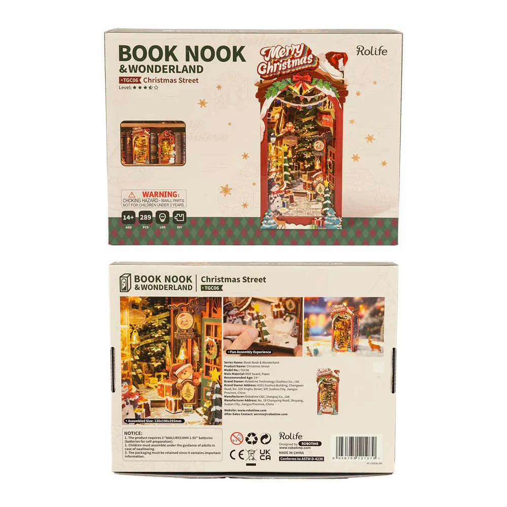 Rolife Book Nook &amp; Wonderland Christmas Street