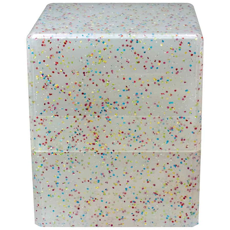 ULTRA PRO: SATIN CUBE: GLITTER CLEAR DECK BOX