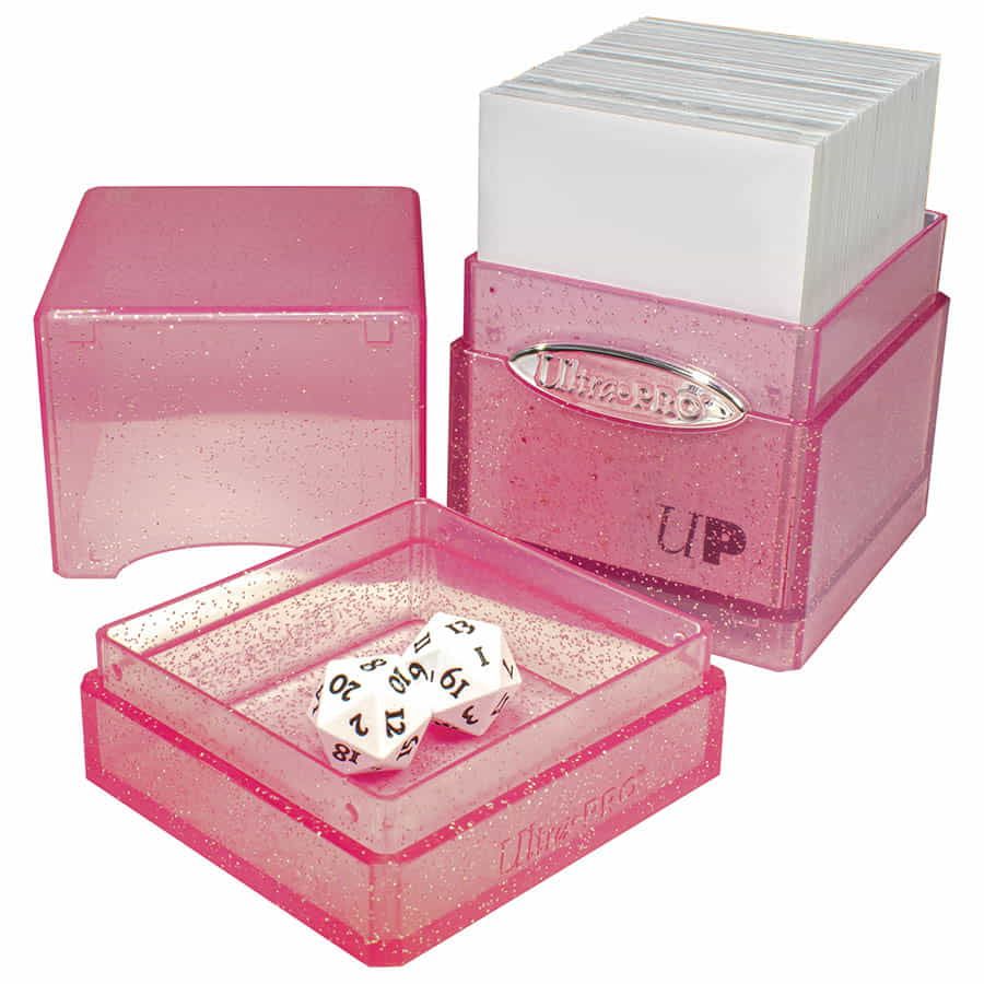 ULTRA PRO: SATIN TOWER: GLITTER PINK