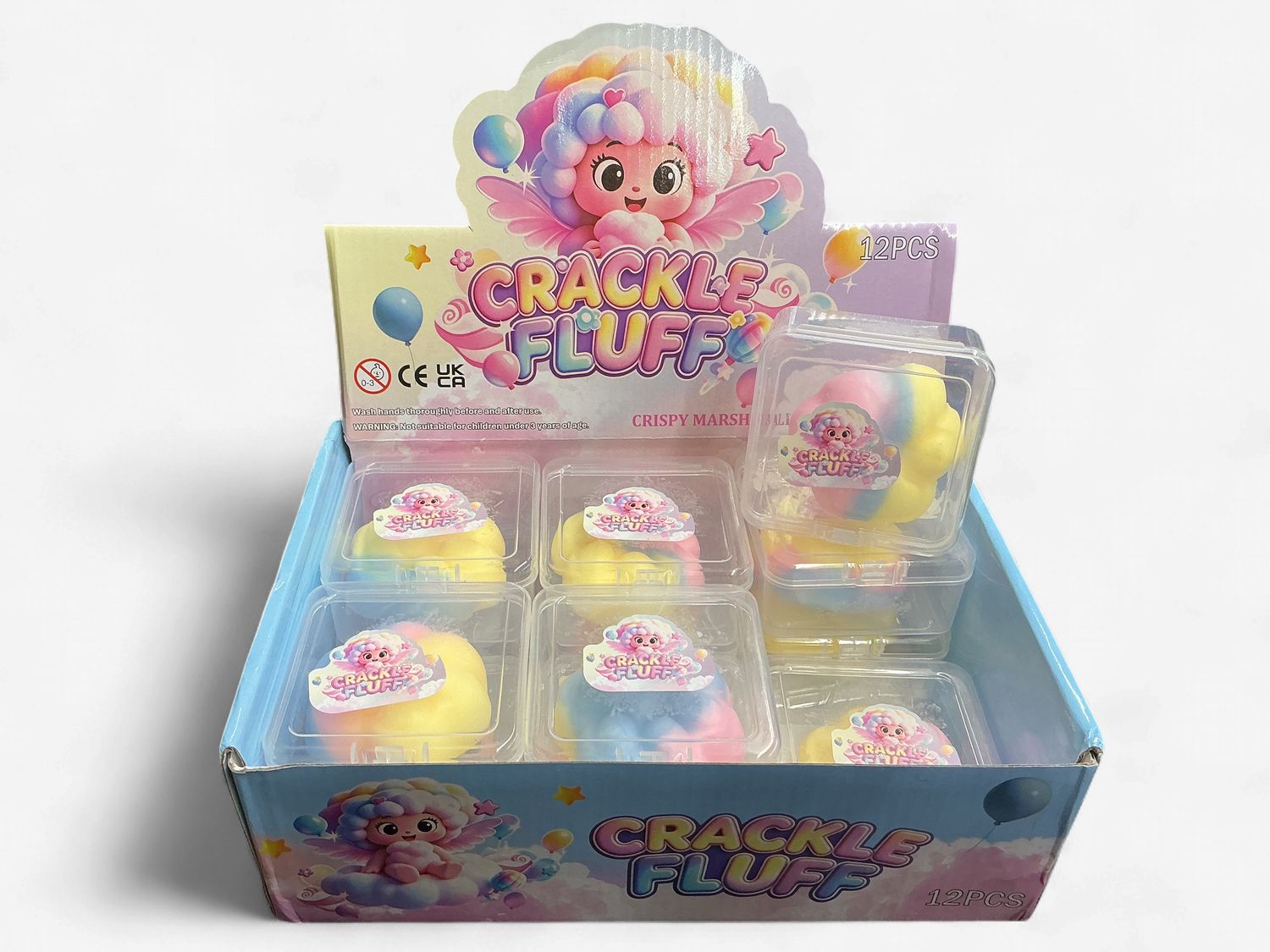 Crackle Fluff Crunchy Marshmallow Cloud Cat Paw Squishy