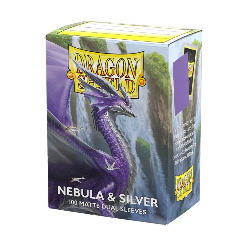 Dragon Shield Sleeves: Standard Matte Dual - Nebula &amp; Silver 100CT