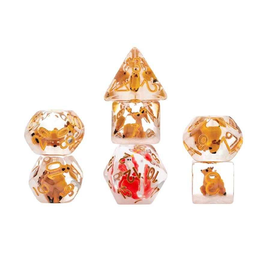 FANROLL: CHRISTMAS RESIN DICE SET: REINDEER AND SANTA