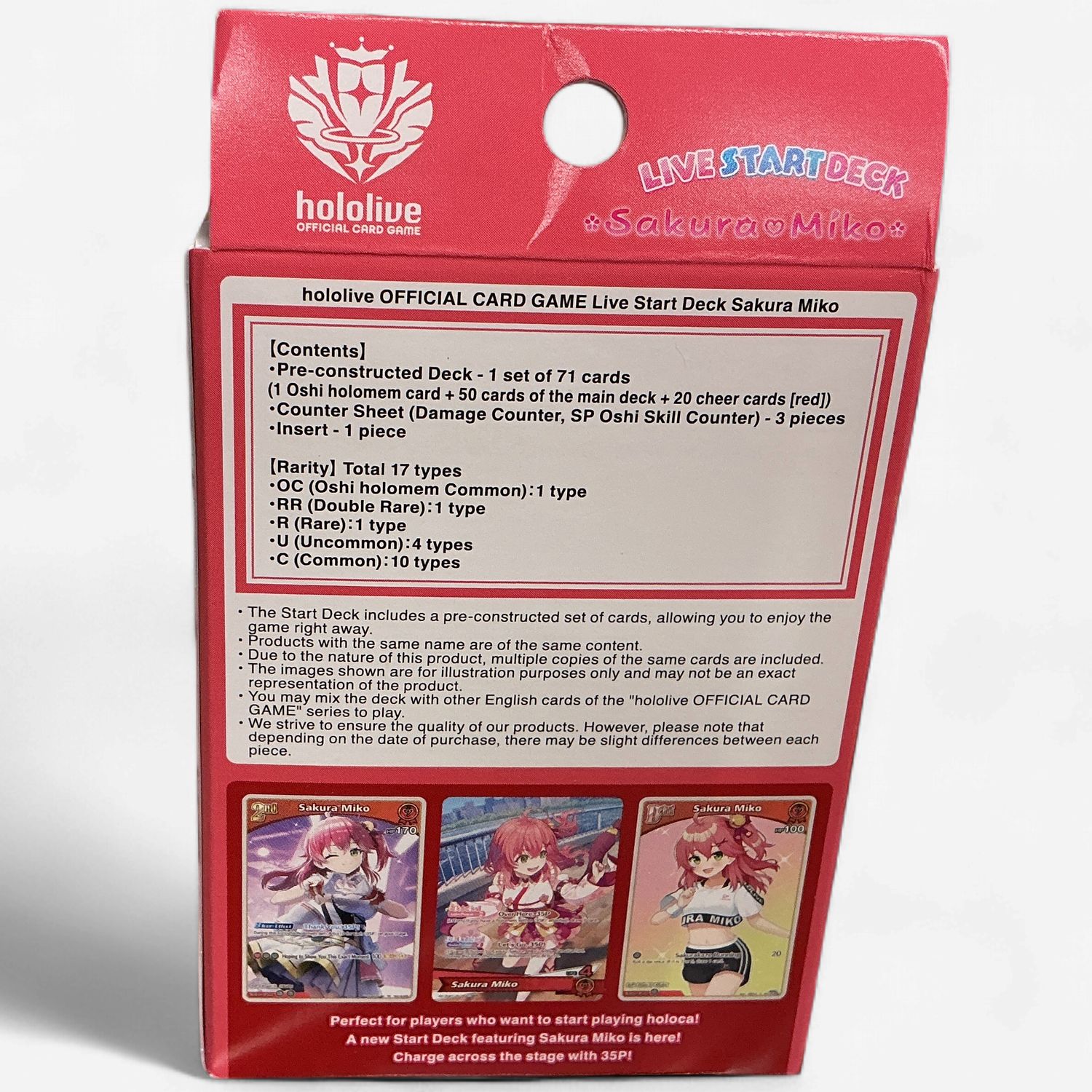 HOLOLIVE OFFICIAL CARD GAME START DECK: SAKURA MIKO