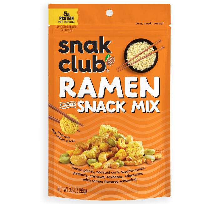 SNAK CLUB RAMEN FLAVORED SNAK MIX - PEG BAG (RESEALABLE)
