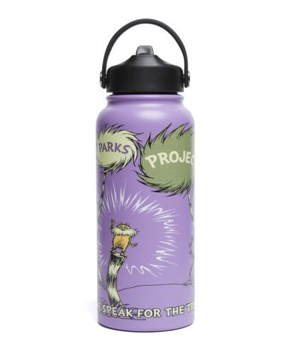 lorax x parks project 32oz insulated water bottle, Colour: pur