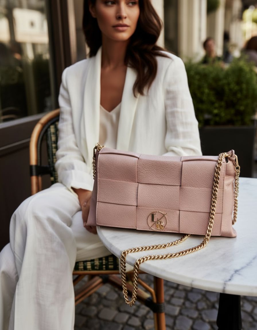 Rose Deluxe Weave – Elegance-Handtasche