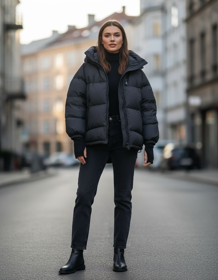 Oversize Puffer Jacket Black Couture Edition