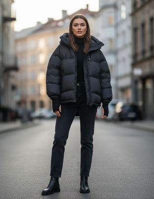 Oversize Puffer Jacket Black Couture Edition